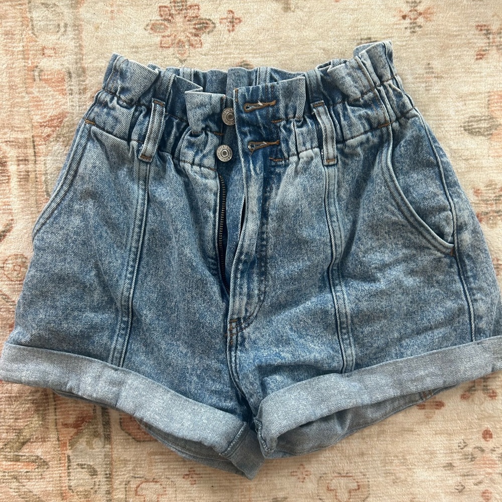 Abercrombie Paperbag Denim Shorts